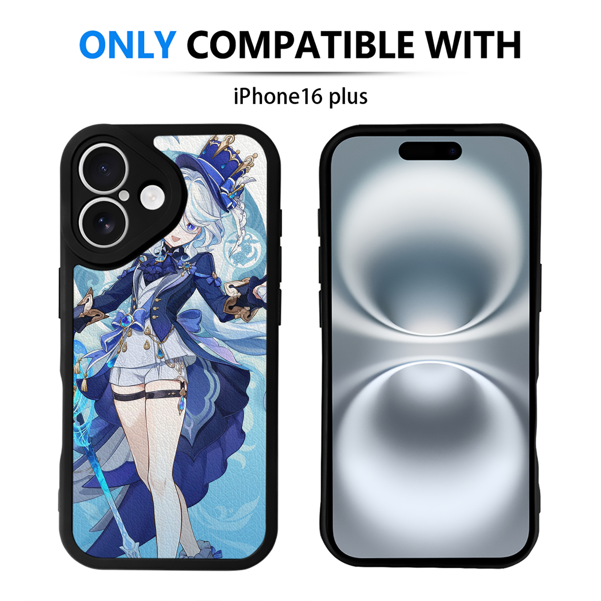 げんし神 genshin 【iPhone 16シリーズ対応】シリコンスマホケース（レザー調） 材質：シリコン
